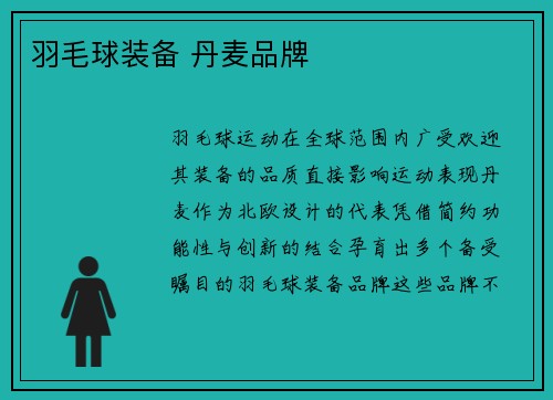 羽毛球装备 丹麦品牌